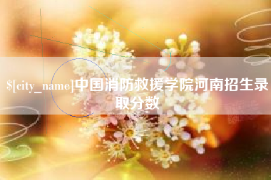新沂中国消防救援学院河南招生录取分数
