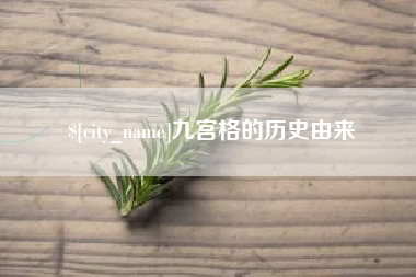 新沂九宫格的历史由来