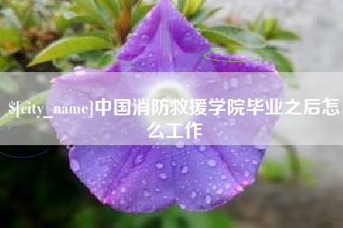 新沂中国消防救援学院毕业之后怎么工作