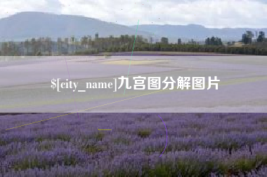 新沂九宫图分解图片