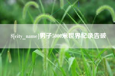 新沂男子5000米世界纪录告破