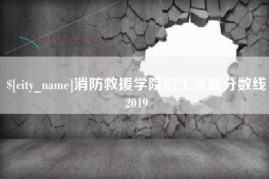 新沂消防救援学院招生录取分数线2019