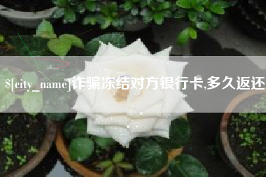 新沂诈骗冻结对方银行卡,多久返还