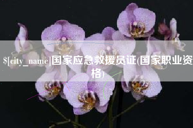 新沂国家应急救援员证(国家职业资格)