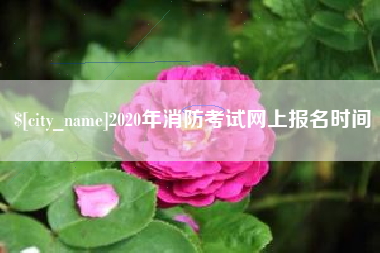 新沂2020年消防考试网上报名时间