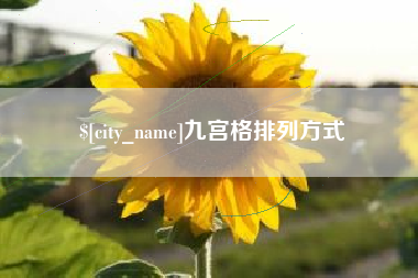新沂九宫格排列方式