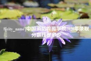新沂中国消防救援学院2020年录取分数线是多少