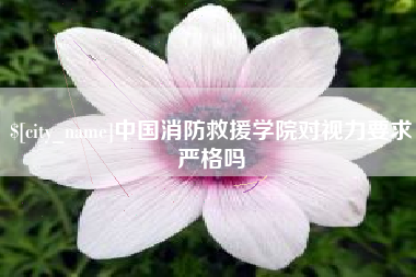 新沂中国消防救援学院对视力要求严格吗