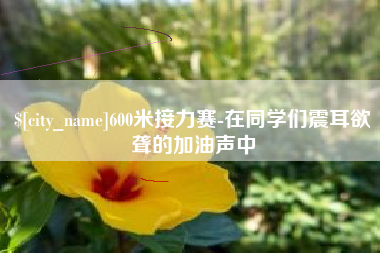 新沂600米接力赛-在同学们震耳欲聋的加油声中