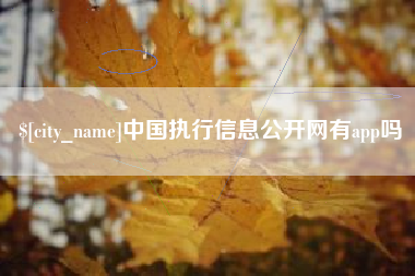 新沂中国执行信息公开网有app吗