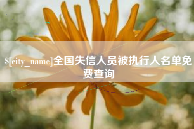 新沂全国失信人员被执行人名单免费查询