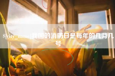 新沂我国的消防日是每年的几月几号