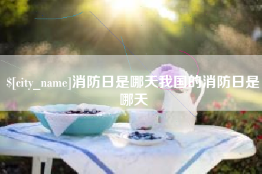 新沂消防日是哪天我国的消防日是哪天