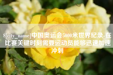 新沂中国奥运会5000米世界纪录-在比赛关键时刻需要运动员能够迅速加速冲刺