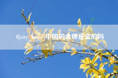 新沂中国的金牌是金的吗