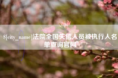 新沂法院全国失信人员被执行人名单查询官网