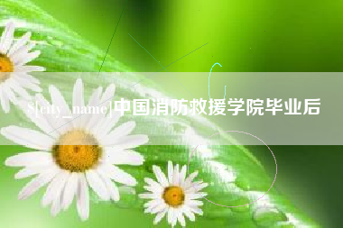 新沂中国消防救援学院毕业后