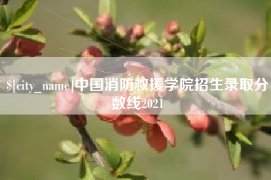 新沂中国消防救援学院招生录取分数线2021