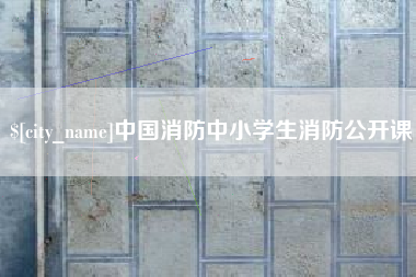 新沂中国消防中小学生消防公开课