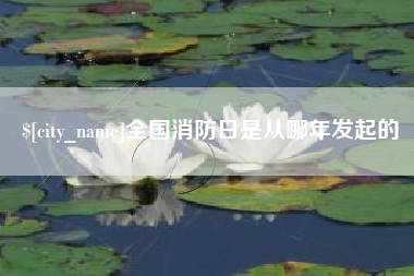 新沂全国消防日是从哪年发起的