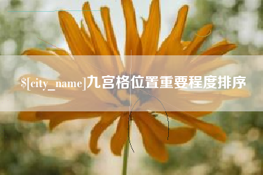 新沂九宫格位置重要程度排序