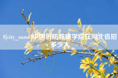 新沂中国消防救援学院在河北省招多少人