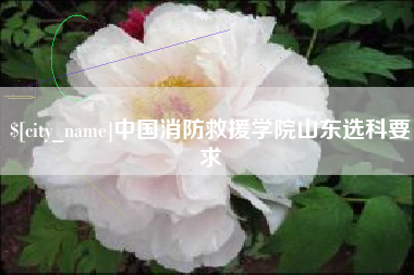 新沂中国消防救援学院山东选科要求