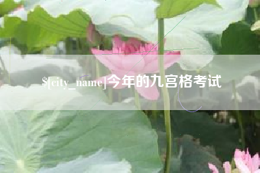 新沂今年的九宫格考试