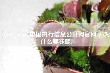 新沂中国执行信息公开网官网app为什么要钱呢