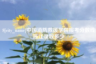 新沂中国消防救援学院报考分数线浙江录取多少