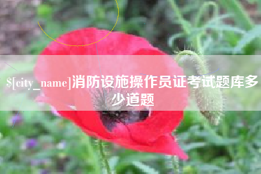 新沂消防设施操作员证考试题库多少道题